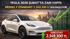 Tesla 2026 Şubat'ta Zam Yaptı: Model Y Standart 2.349.300 TL’den Başlıyor - Gönül Yolu